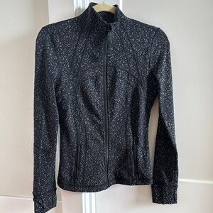 Lululemon Athletica Black and White Ski Jacket with High Collar